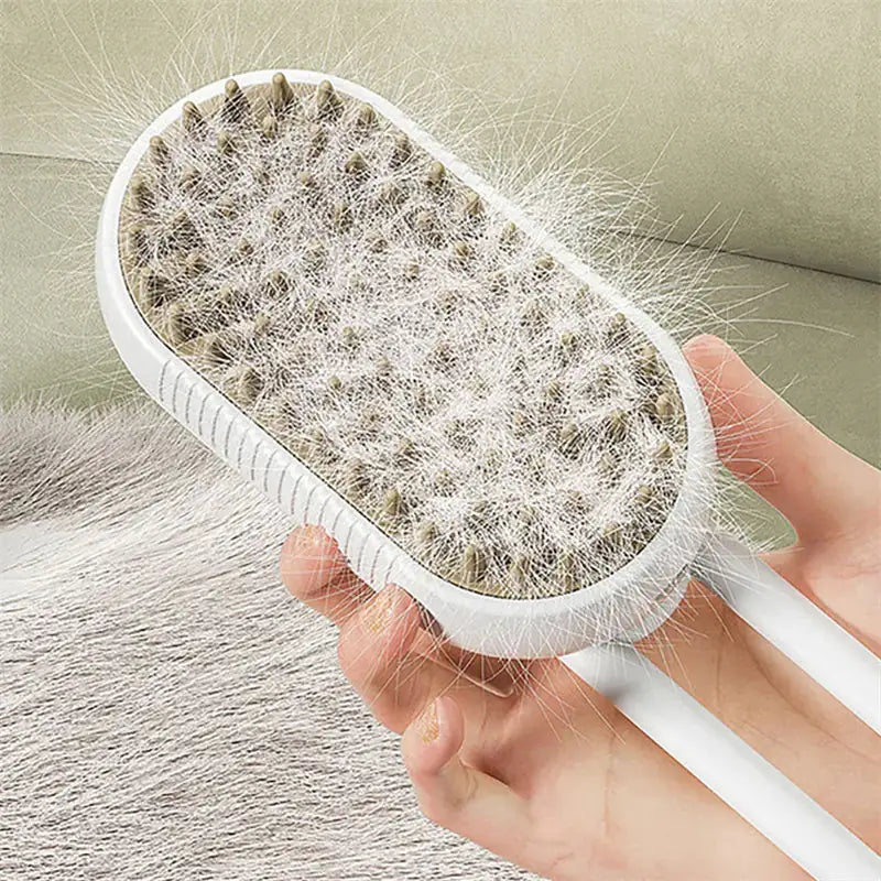 Cat Steam Brush Steamy Dog Brush 3 In 1 Electric Spray Cat Hair Brushes. By MistyKitty.