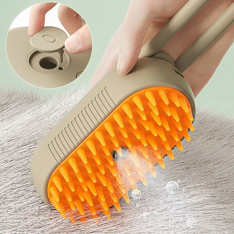 Cat Steam Brush Steamy Dog Brush 3 In 1 Electric Spray Cat Hair Brushes. By MistyKitty.