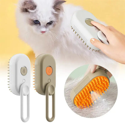 Cat Steam Brush Steamy Dog Brush 3 In 1 Electric Spray Cat Hair Brushes. By MistyKitty.