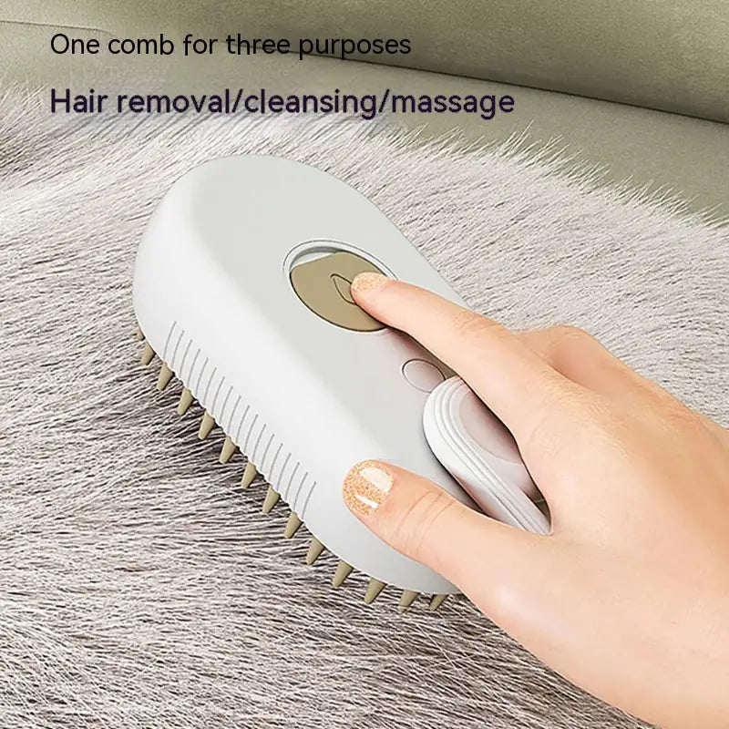 Cat Steam Brush Steamy Dog Brush 3 In 1 Electric Spray Cat Hair Brushes. By MistyKitty.