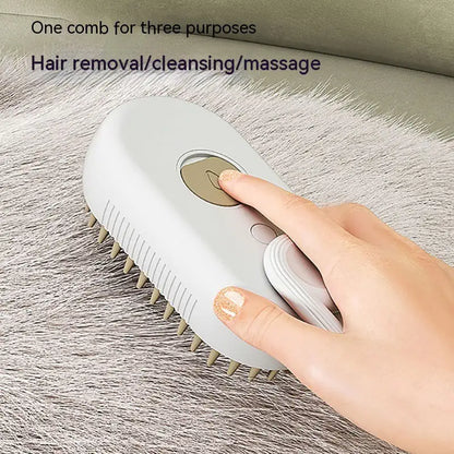 Cat Steam Brush Steamy Dog Brush 3 In 1 Electric Spray Cat Hair Brushes. By MistyKitty.